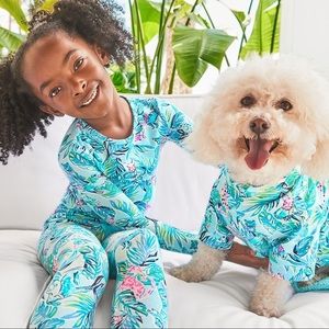 NWT Lilly Pulitzer Dog PJs in Barking Up the Palm Tree - S/M